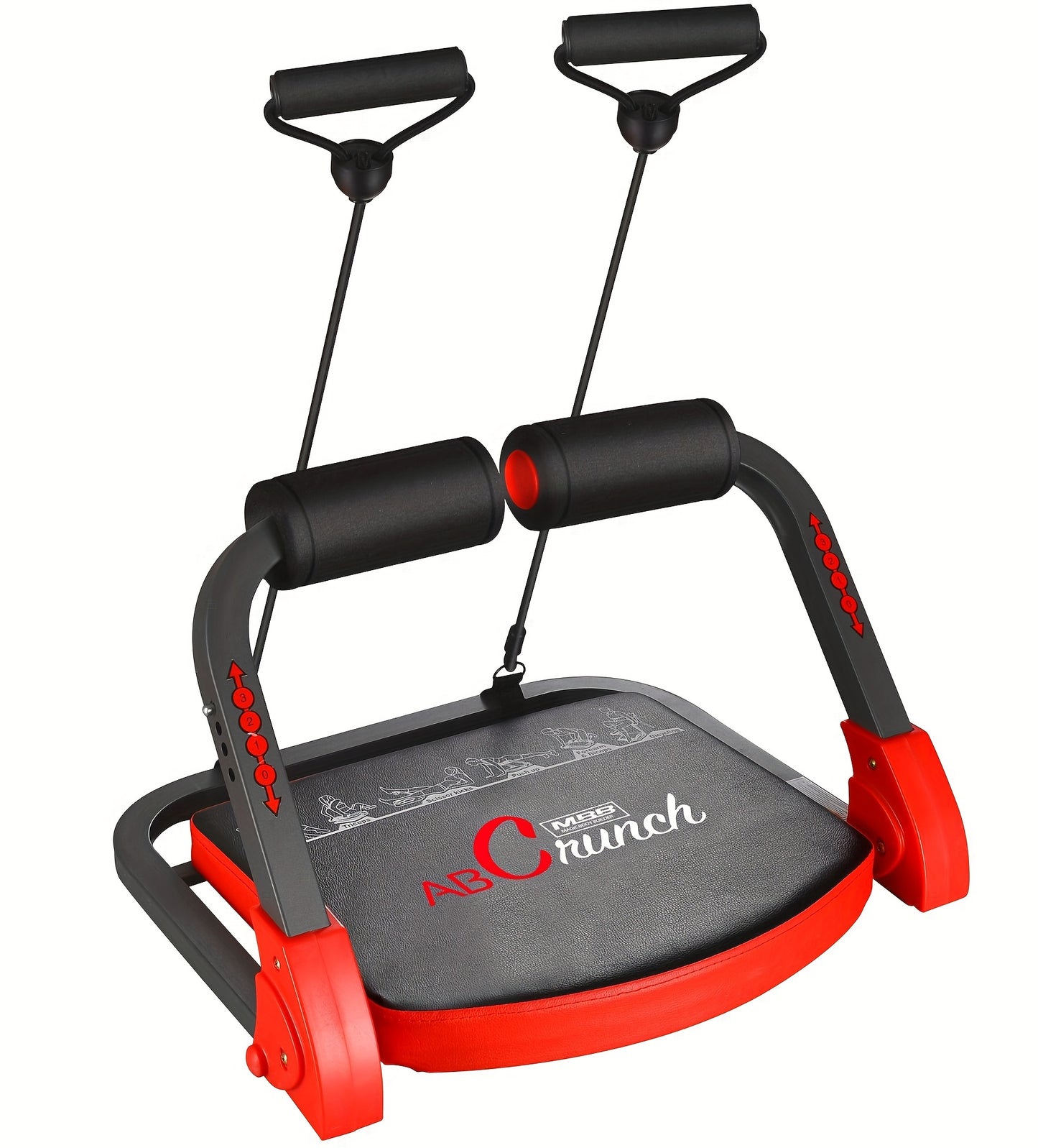 Iron Ab Core Workout Machine - 21-in-1 Sit Up & Push Up Exercise Bench with Resistance Bands - Universal Home Gym Equipment for Abdominal Strength Training - For Fitness Enthusiasts - Ideal for Independence Day, Thanksgiving,
