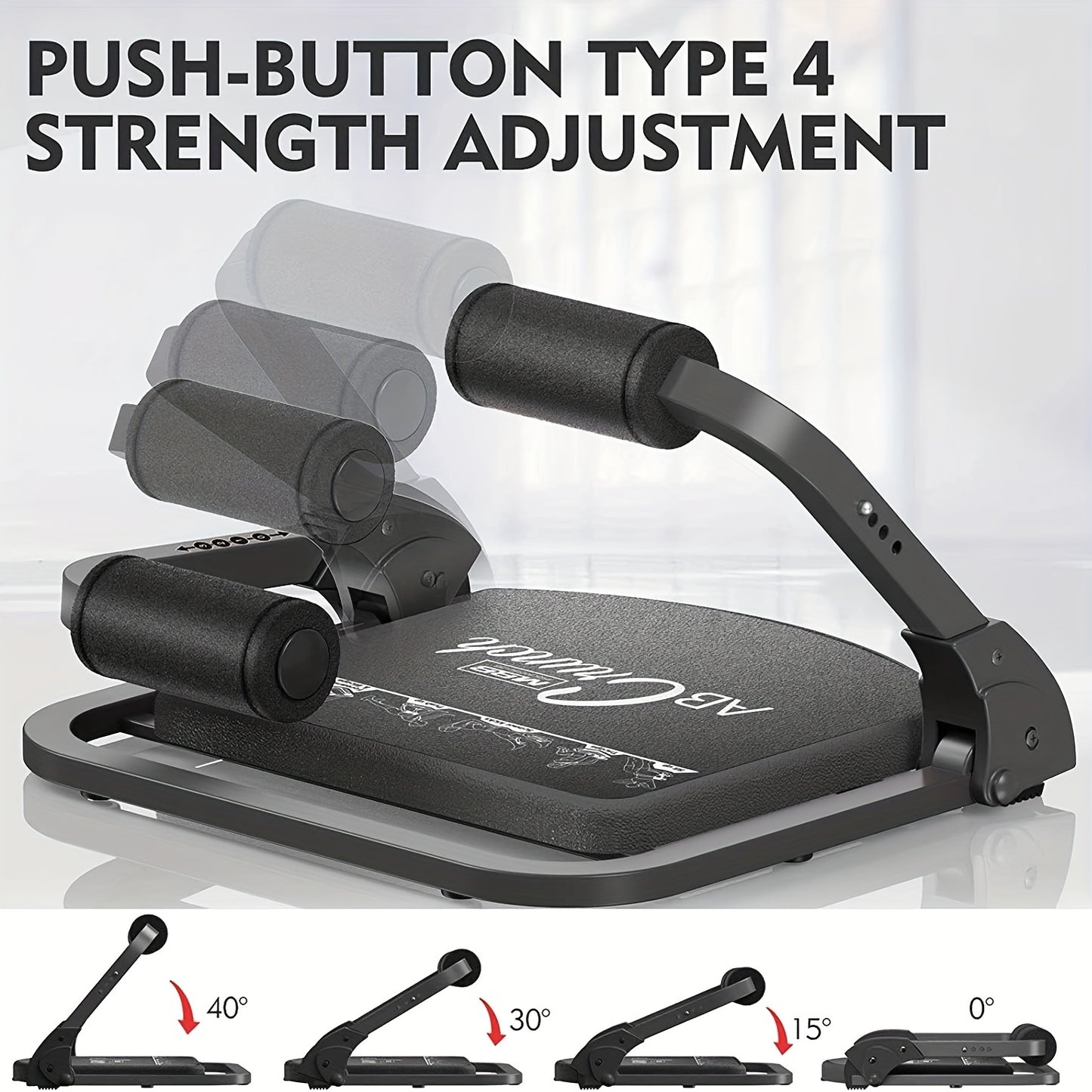 Iron Ab Core Workout Machine - 21-in-1 Sit Up & Push Up Exercise Bench with Resistance Bands - Universal Home Gym Equipment for Abdominal Strength Training - For Fitness Enthusiasts - Ideal for Independence Day, Thanksgiving,
