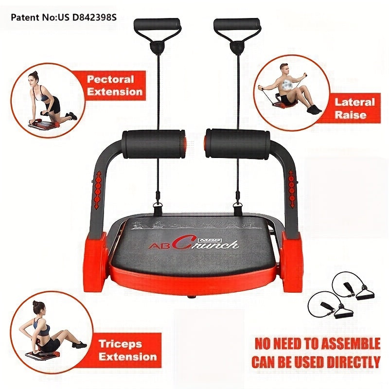 Iron Ab Core Workout Machine - 21-in-1 Sit Up & Push Up Exercise Bench with Resistance Bands - Universal Home Gym Equipment for Abdominal Strength Training - For Fitness Enthusiasts - Ideal for Independence Day, Thanksgiving,