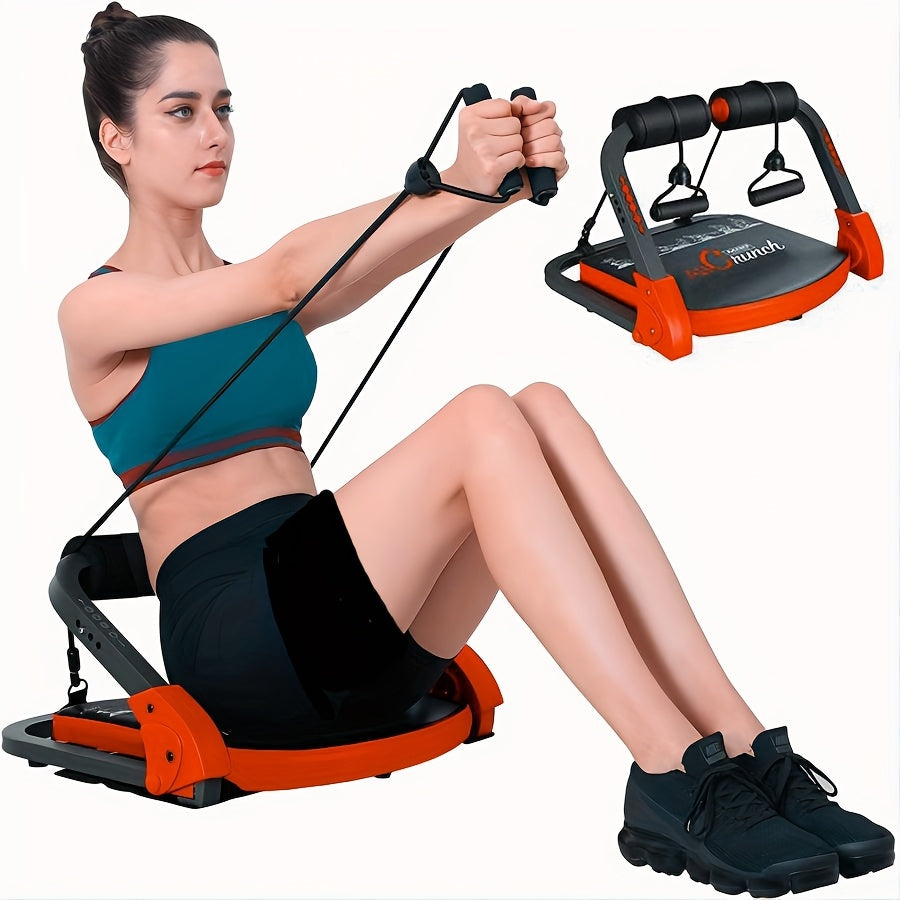 Iron Ab Core Workout Machine - 21-in-1 Sit Up & Push Up Exercise Bench with Resistance Bands - Universal Home Gym Equipment for Abdominal Strength Training - For Fitness Enthusiasts - Ideal for Independence Day, Thanksgiving,