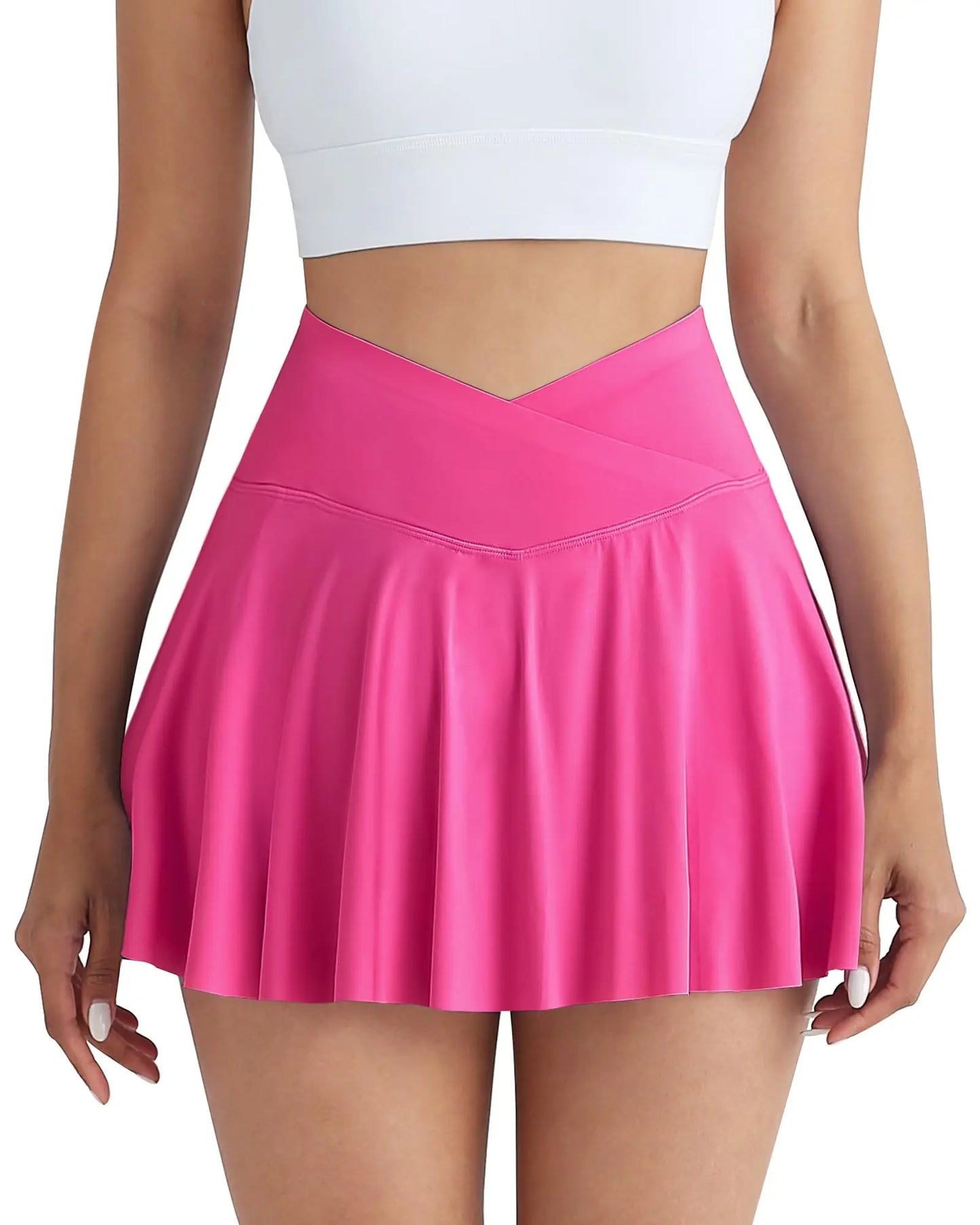 Gym Sports Skirt Woman Fitness Pockets Running Outdoors Tennis Skirt Shorts Quick drying Stretch Summer Shorts