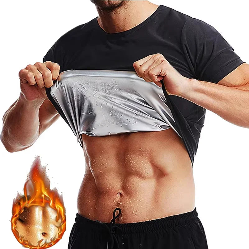 Men's Sweatshirt Gym Workout Shapewear Tummy Slimming Fitness Sauna Compression Tops Fat Burning Shapers Workout Waist Trainer