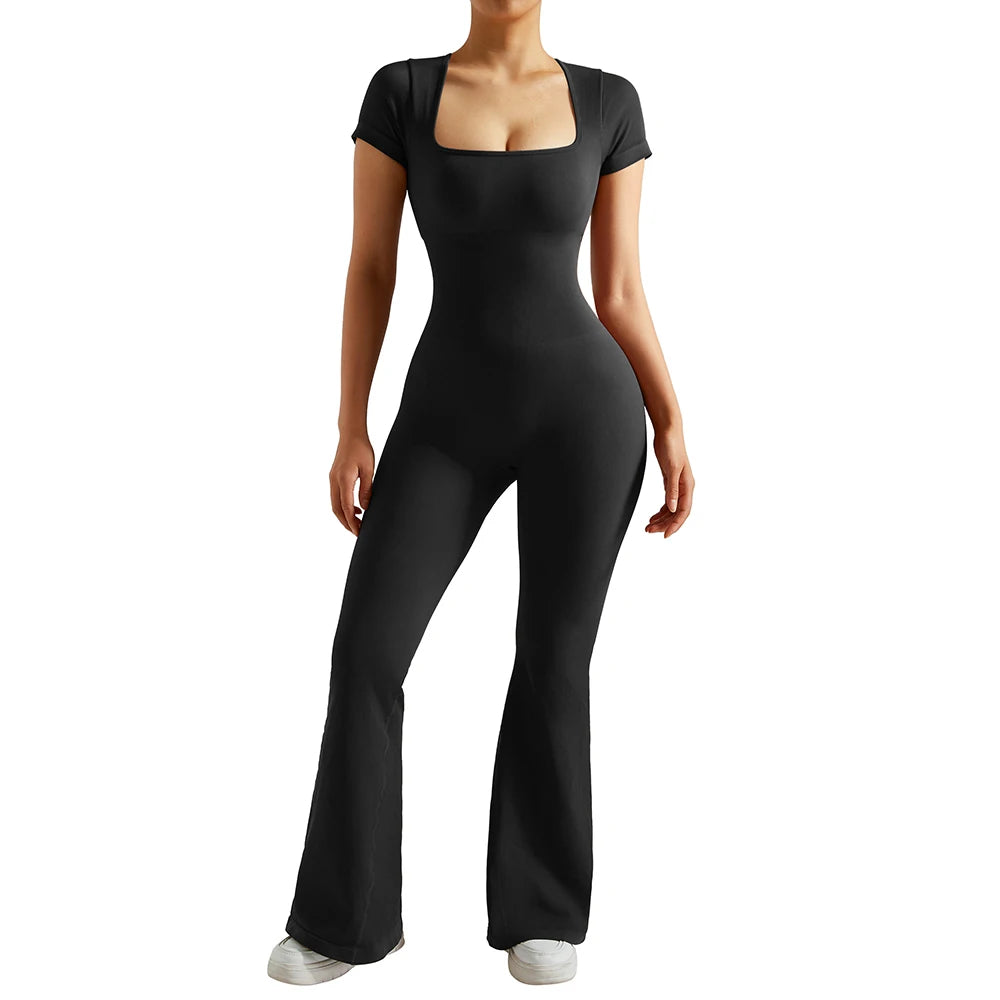 Gym Fitness Overalls Woman Sportswear Push Up Sporty 2024 Sport Sets Women Outfit Yoga Clothes Black Rompers Jumpsuits Women