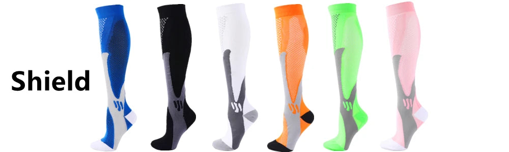 Running Compression Socks Stockings 20-30 mmhg Men Women Sports Socks for Nursing Rugby Marathon Cycling Football Varicose Veins