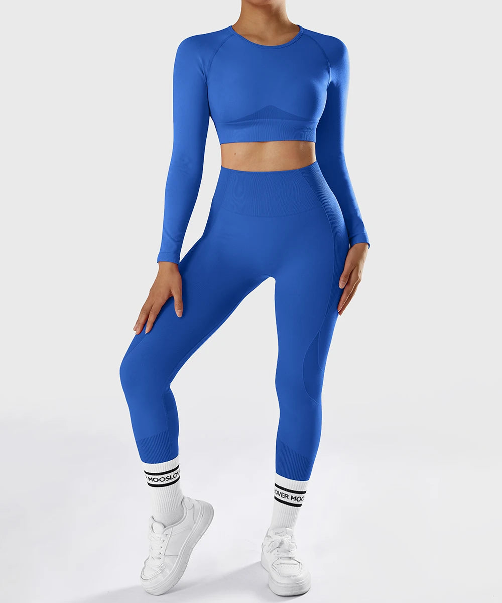Yoga Top Women's Long Sleeved Sports Shirts Running Training Fitness Top Windproof Running Suit Mujer Workout Gym Top Gym Shirt