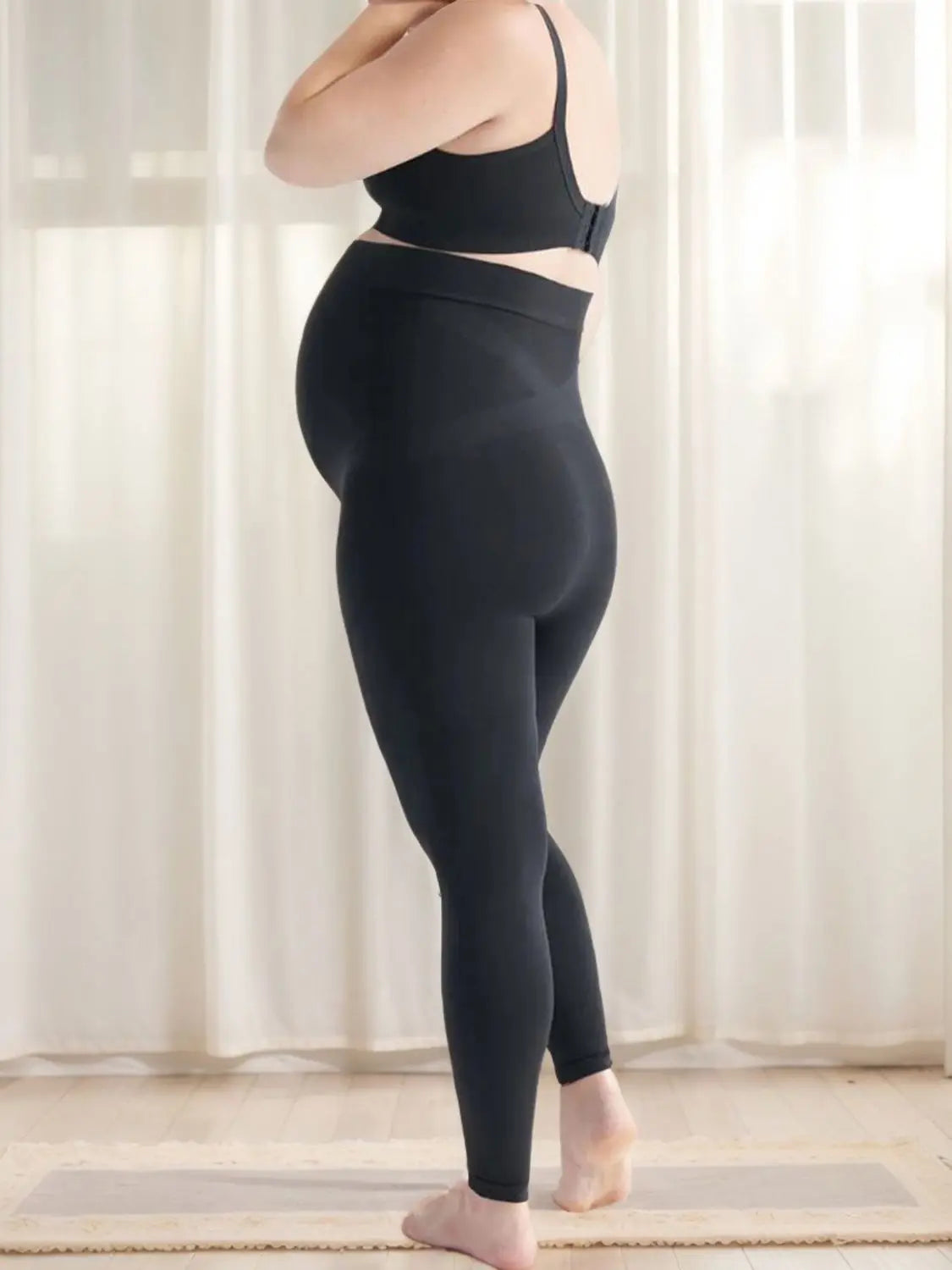 Pregnant Women Seamless Leggings Yoga Spring and Autumn New High Waist Support Elastic Pure Cotton Thin Outer Wear Versatile