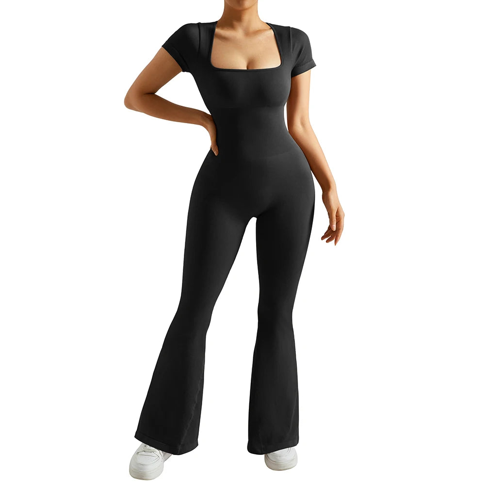 Gym Fitness Overalls Woman Sportswear Push Up Sporty 2024 Sport Sets Women Outfit Yoga Clothes Black Rompers Jumpsuits Women