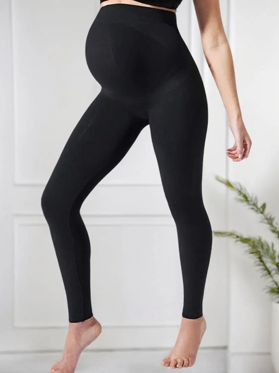 Pregnant Women Seamless Leggings Yoga Spring and Autumn New High Waist Support Elastic Pure Cotton Thin Outer Wear Versatile