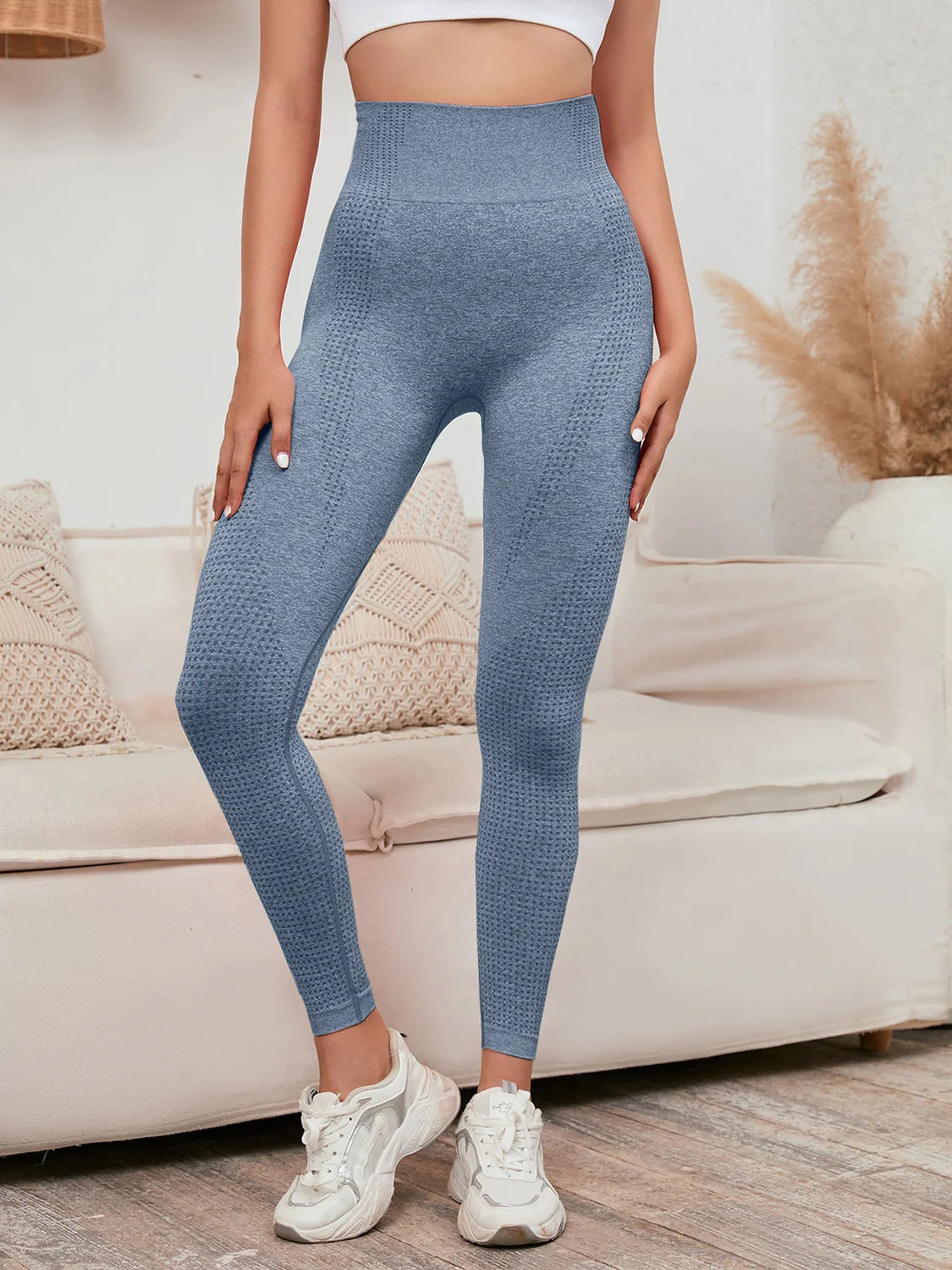 High Waist Leggings Women Smile Leggins Push Up Indoor Sport Fitness Running Pants Elastic Trousers Gym Slim Pants NEW