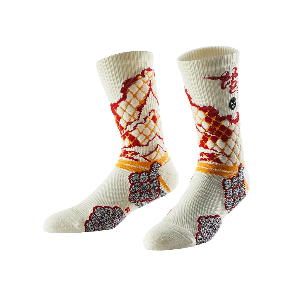 Professional Sports Socks with Ankle Cushioning Anti-Slip Breathable and Shock-Absorbing for Running Gym