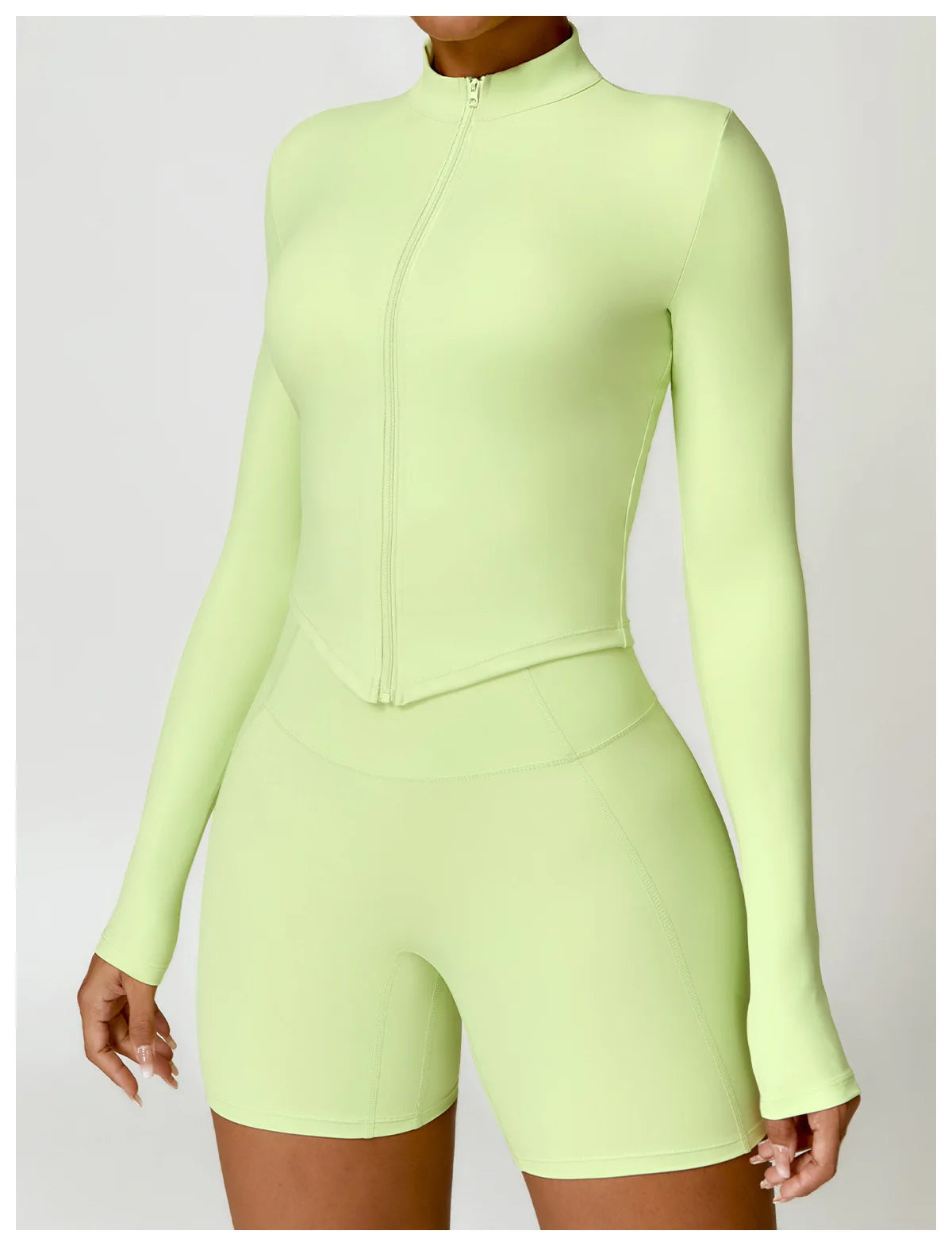 Women's Gym Exercise Shirt Yoga Long Sleeve Sportswear Top Zipper Jacket Gym Push Up Workout Tops Running Cycling Sportswear