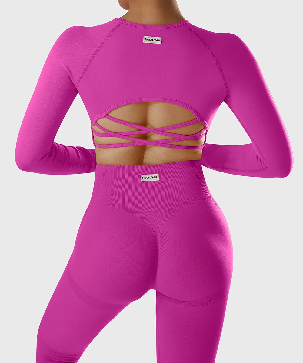 Yoga Top Women's Long Sleeved Sports Shirts Running Training Fitness Top Windproof Running Suit Mujer Workout Gym Top Gym Shirt