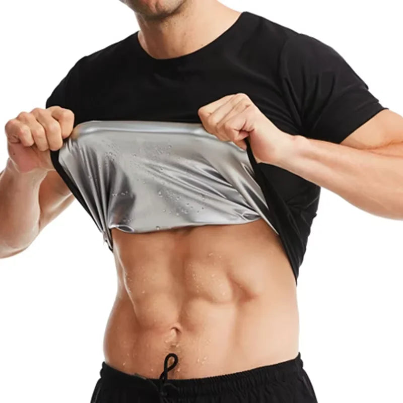 Men's Sweatshirt Gym Workout Shapewear Tummy Slimming Fitness Sauna Compression Tops Fat Burning Shapers Workout Waist Trainer