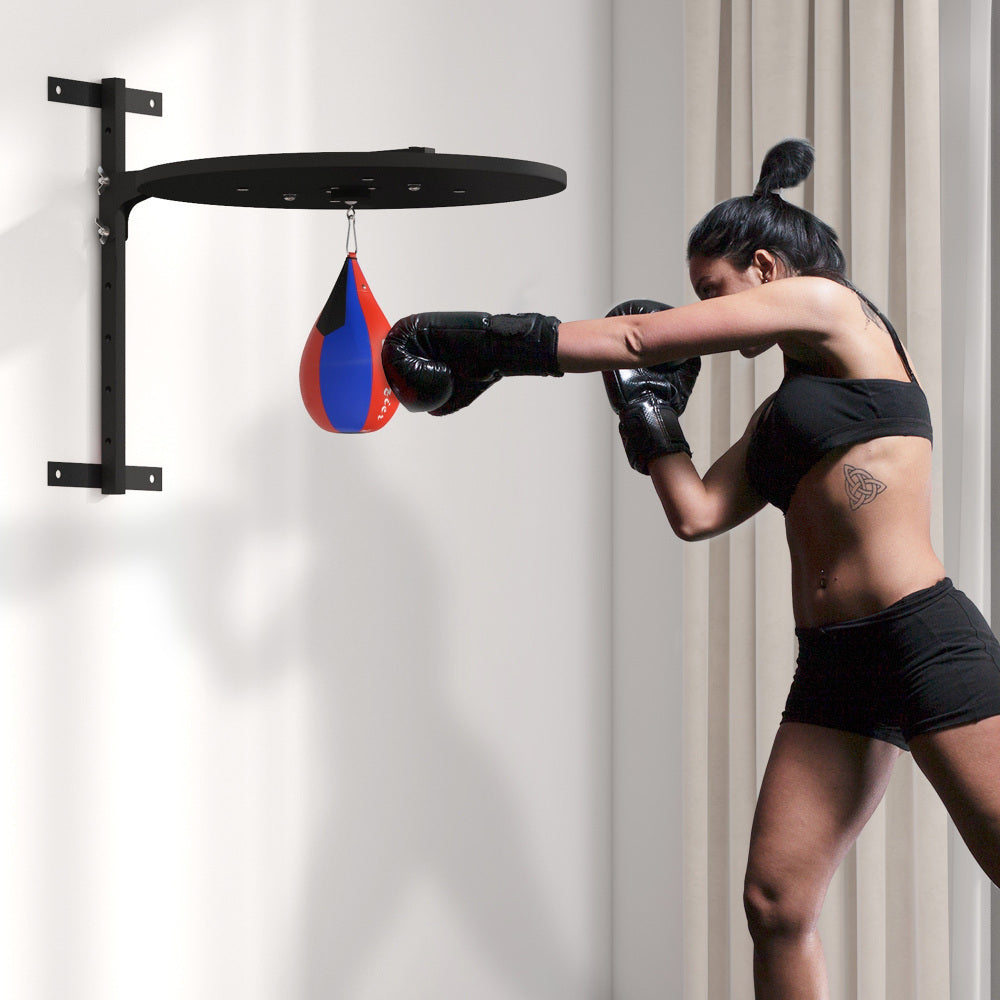 Soozier Adjustable Height Wall-Mounted Punching Bag Platform with 360° Swivel, 7-Level Height Adjustment & Heavy-Duty Steel Frame - Space-Saving Home Gym Equipment for Boxing, Kickboxing, MMA Training (Concrete/Brick/Wood Wa