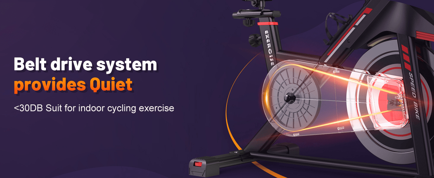 Exercise Bike Stationary Bikes for Home Spin Bike Heavy-Duty Steel Frame Adjustable Resistance Ipad Mount & LCD Monitor with Pulse Indoor Cycling Bike Home Gym Equipment for Height 4.9-6.4 FT
