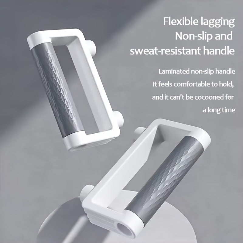 6-in-1 Multifunctional Fitness Board with Automatic Rebound Wheel & Elbow Support – Home Gym Equipment for Leg Slimming, Yoga, and Weight Loss – White PVC Material