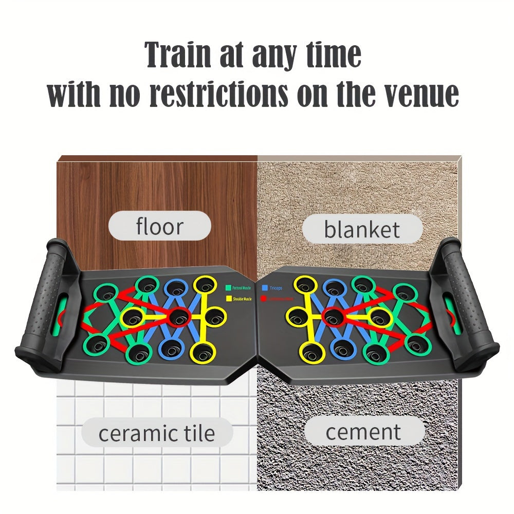[Enhanced Chest Push-Up Training Board] Multifunctional Home Gym Equipment - Ergonomic Push-Up Training Board for Enhanced Chest and Shoulder Strength, Ideal for Fitness Enthusiasts, Non-Electric PP Material, Suitable for All