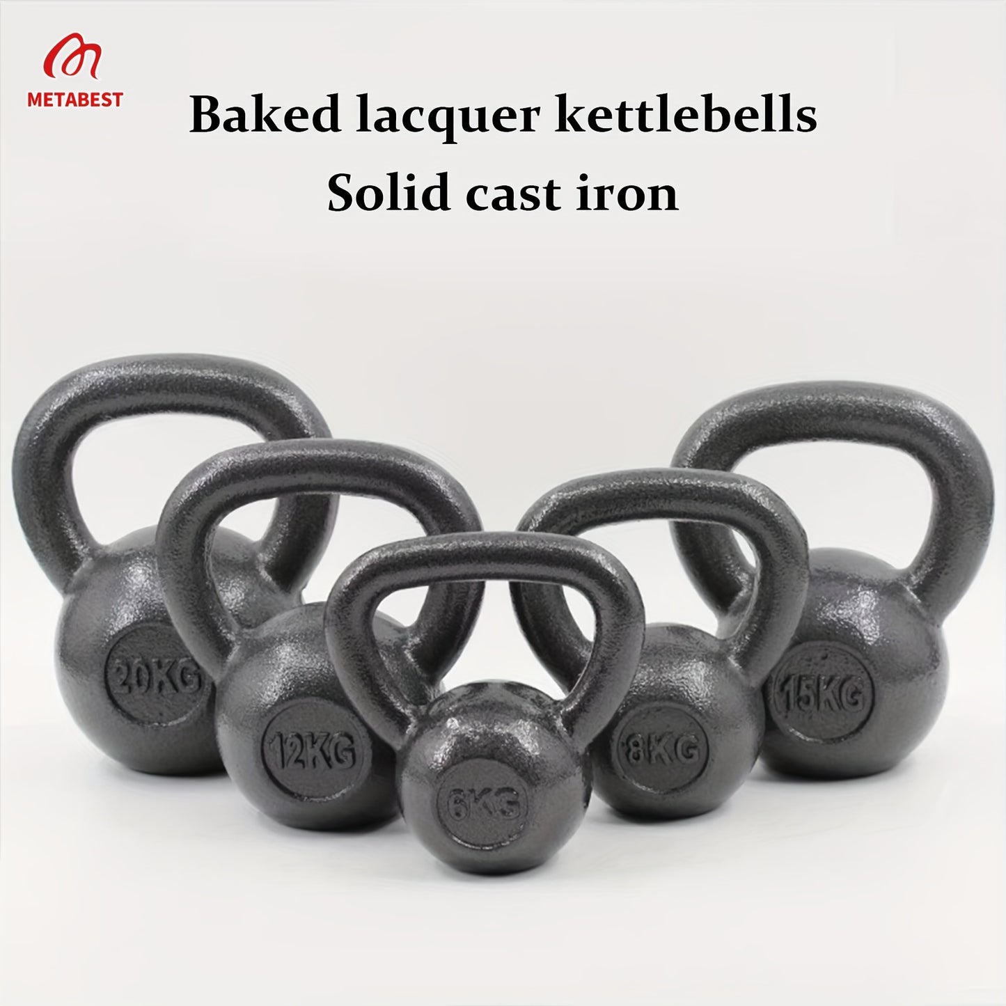 METABEST Basics Cast Iron Kettlebell 13.23/17.64/26.46LB. Hand weights Workout Gym Equipment & Strength training sets for Women & Men | Weights set for Home Gym. wholesale