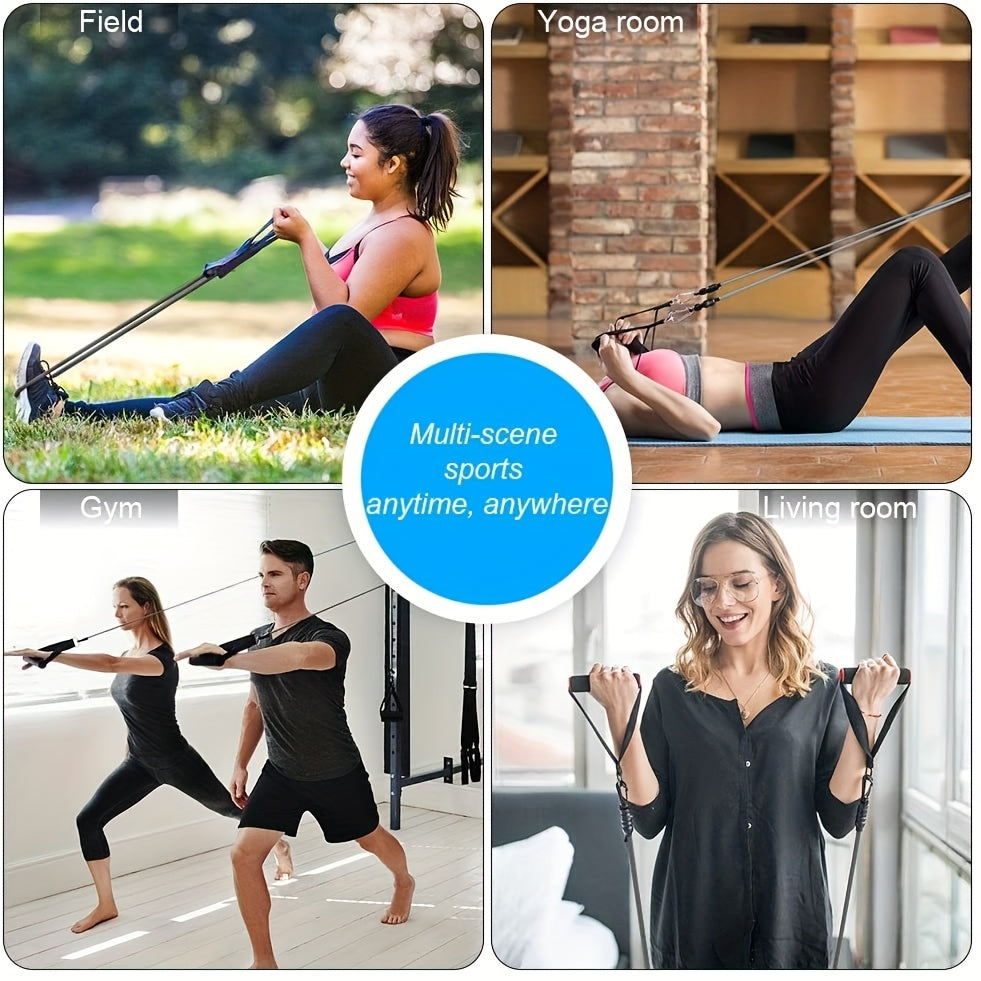 300lbs Workout Bar Fitness Resistance Bands Set Pilates Yoga Pull Rope Exercise Training Expander Gym Equipment for Home Bodybuilding