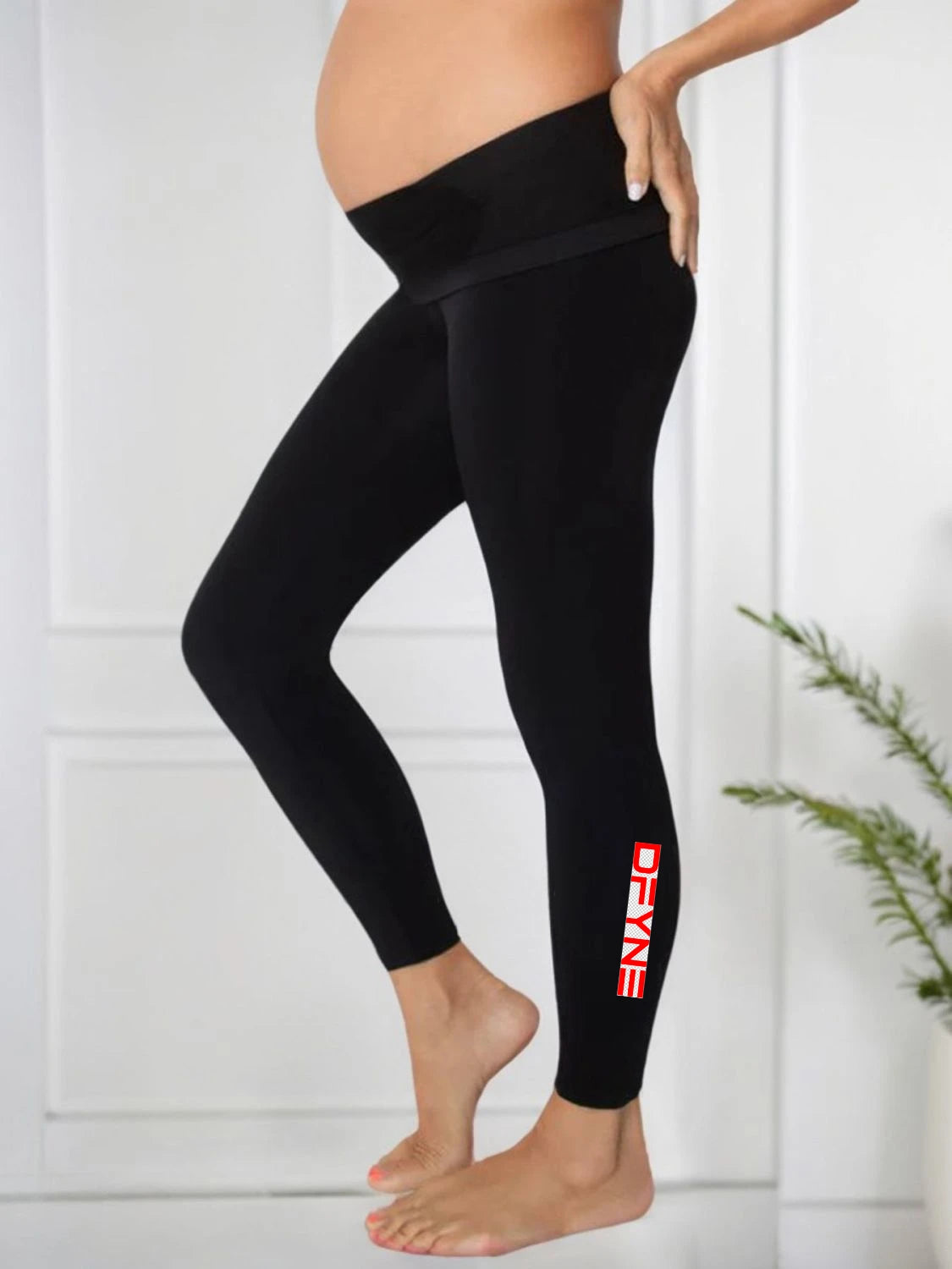Pregnant Women Seamless Leggings Yoga Spring and Autumn New High Waist Support Elastic Pure Cotton Thin Outer Wear Versatile