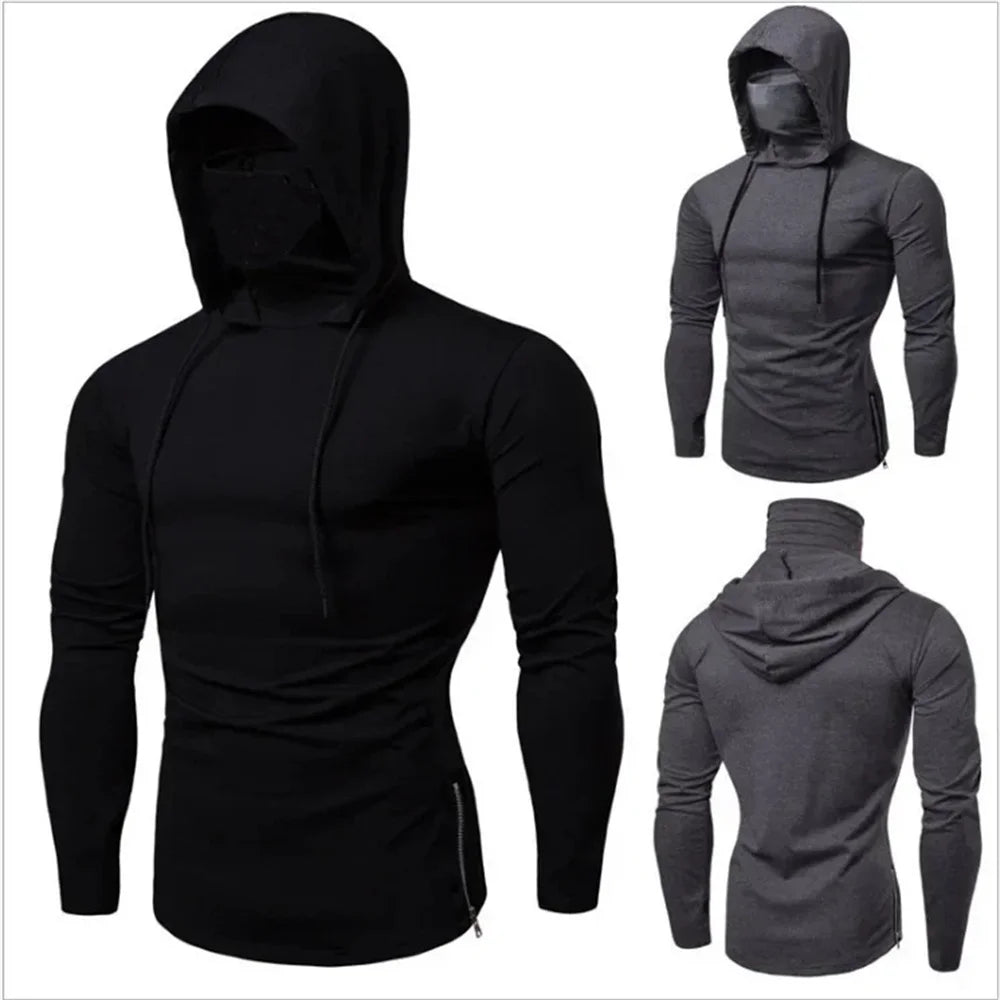 New Fitness Clothes Men's Peripheral Sweaters Hooded Long-sleeved T-shirts Make Men's Trendy Fashion Sweaters