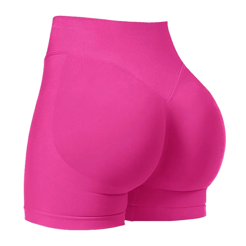 Impact Gym Shorts Women Fitness Sports Biker Shorts 4.5" Low Ribbed Band Yoga Shorts Workout Scrunch Butt Seamless Leggings