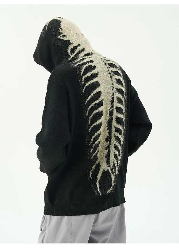 Slouchy hooded sweaters for men in winter American knitwear sweater port vibe small crowd high street lovers sweater trend top