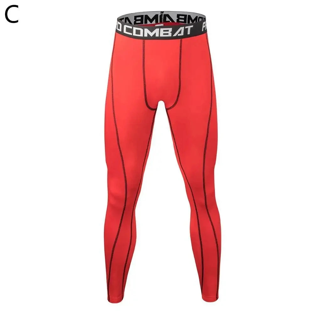 Men's Running Leggings Sportswear Quick Dry Gym Fitness Tights Workout Training Jogging Sports Trousers Compression Sport Pants