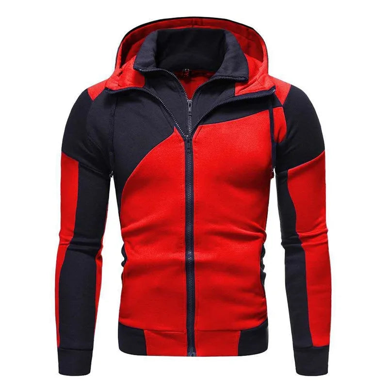 Men's Winter Warm Coat Running GYM Casual Zip Up Hooded Sweatshirt Fleece Workout Skiing Sportwear Hoodie Jacket Athletic
