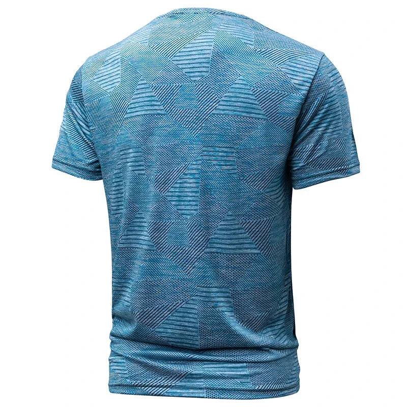 Fashion football style men's outdoor running fitness loose short sleeve T-shirt Breathable quick drying casual Gym Tops