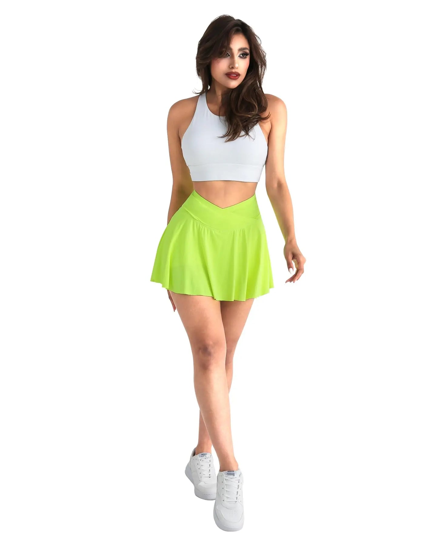 Gym Sports Skirt Woman Fitness Pockets Running Outdoors Tennis Skirt Shorts Quick drying Stretch Summer Shorts