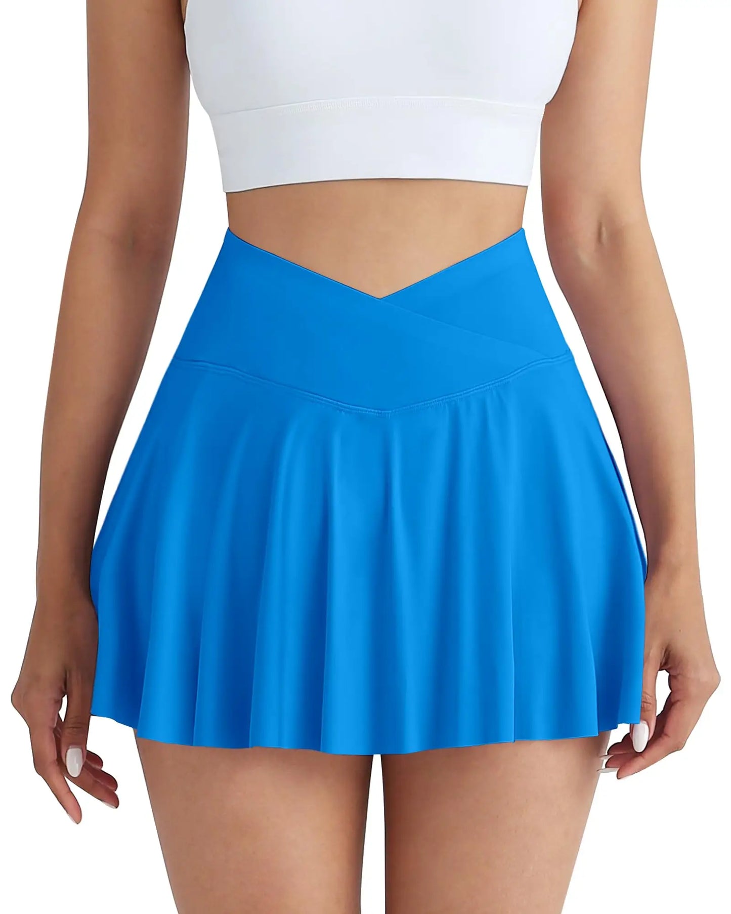 Gym Sports Skirt Woman Fitness Pockets Running Outdoors Tennis Skirt Shorts Quick drying Stretch Summer Shorts