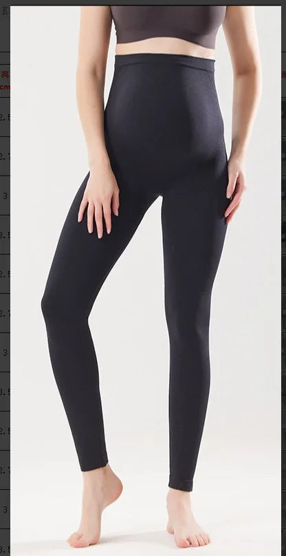 Pregnant Women Seamless Leggings Yoga Spring and Autumn New High Waist Support Elastic Pure Cotton Thin Outer Wear Versatile