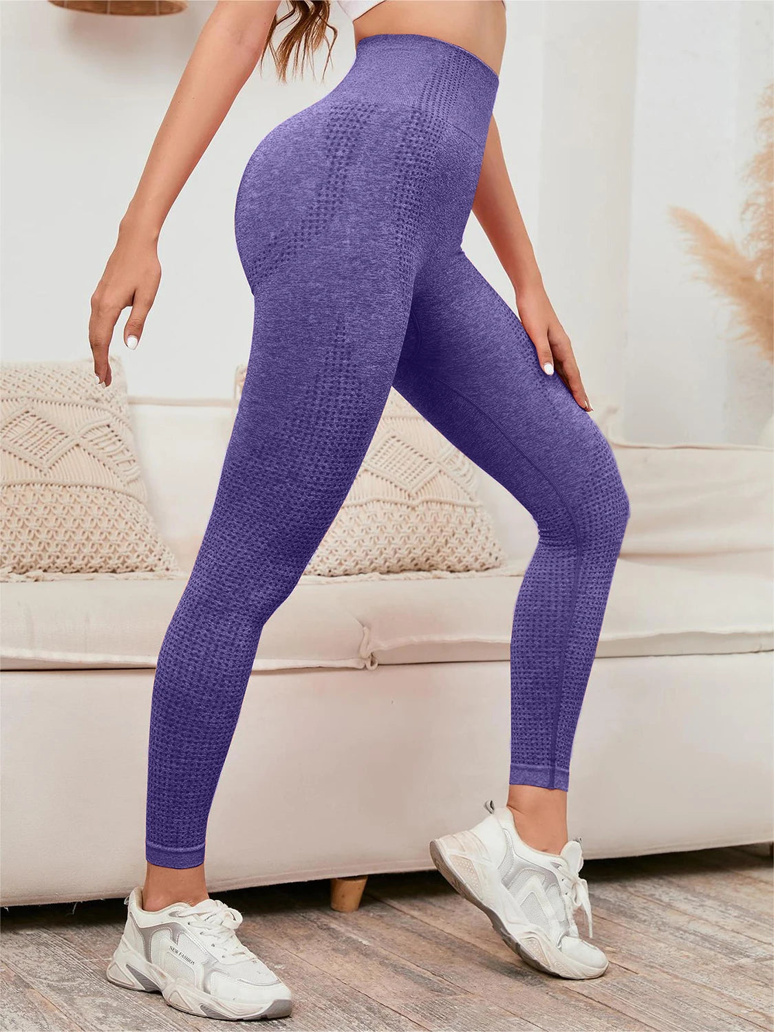 High Waist Leggings Women Smile Leggins Push Up Indoor Sport Fitness Running Pants Elastic Trousers Gym Slim Pants NEW