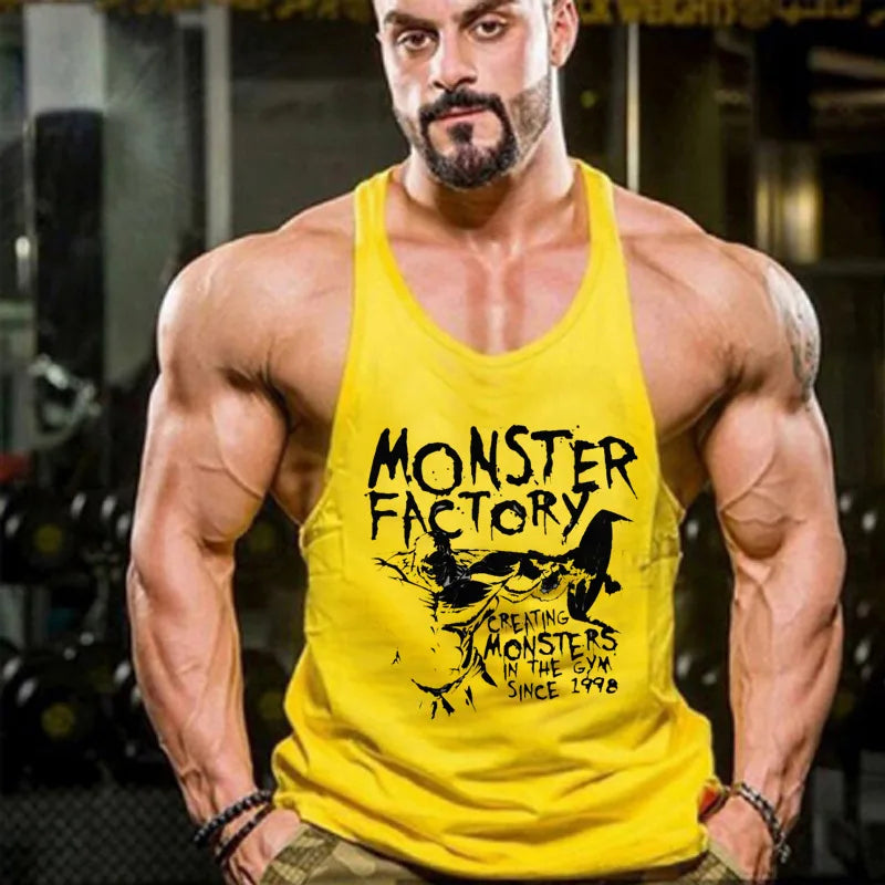 Gym T-shirts Suspenders Man Stringer Fitness Shirt Bodybuilding Shirt Men Top for Fitness Vests Men's Vest Sleeveless Sweatshirt