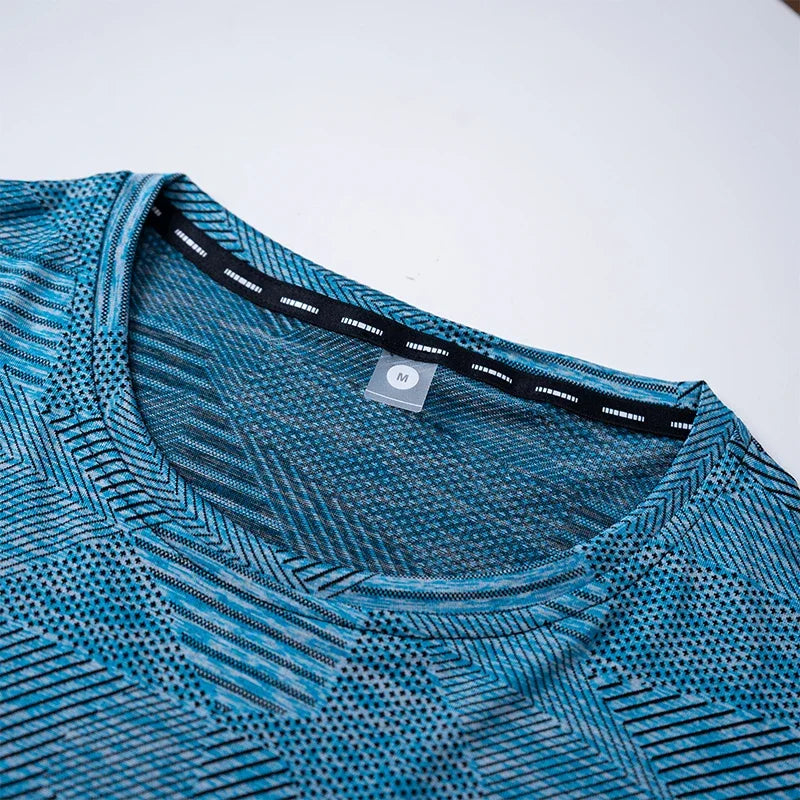 Fashion football style men's outdoor running fitness loose short sleeve T-shirt Breathable quick drying casual Gym Tops