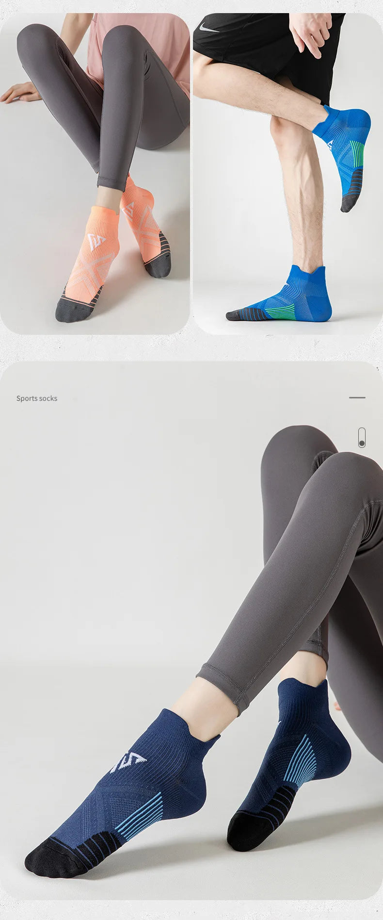 Running Socks Summer Fitness Sports Quick Drying Sweat Breathable Professional Marathon Running Socks Anti-friction Soft Socks