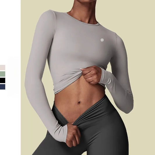 Women's fitness clothing tops, outdoor workout yoga clothing, running workout T-shirts