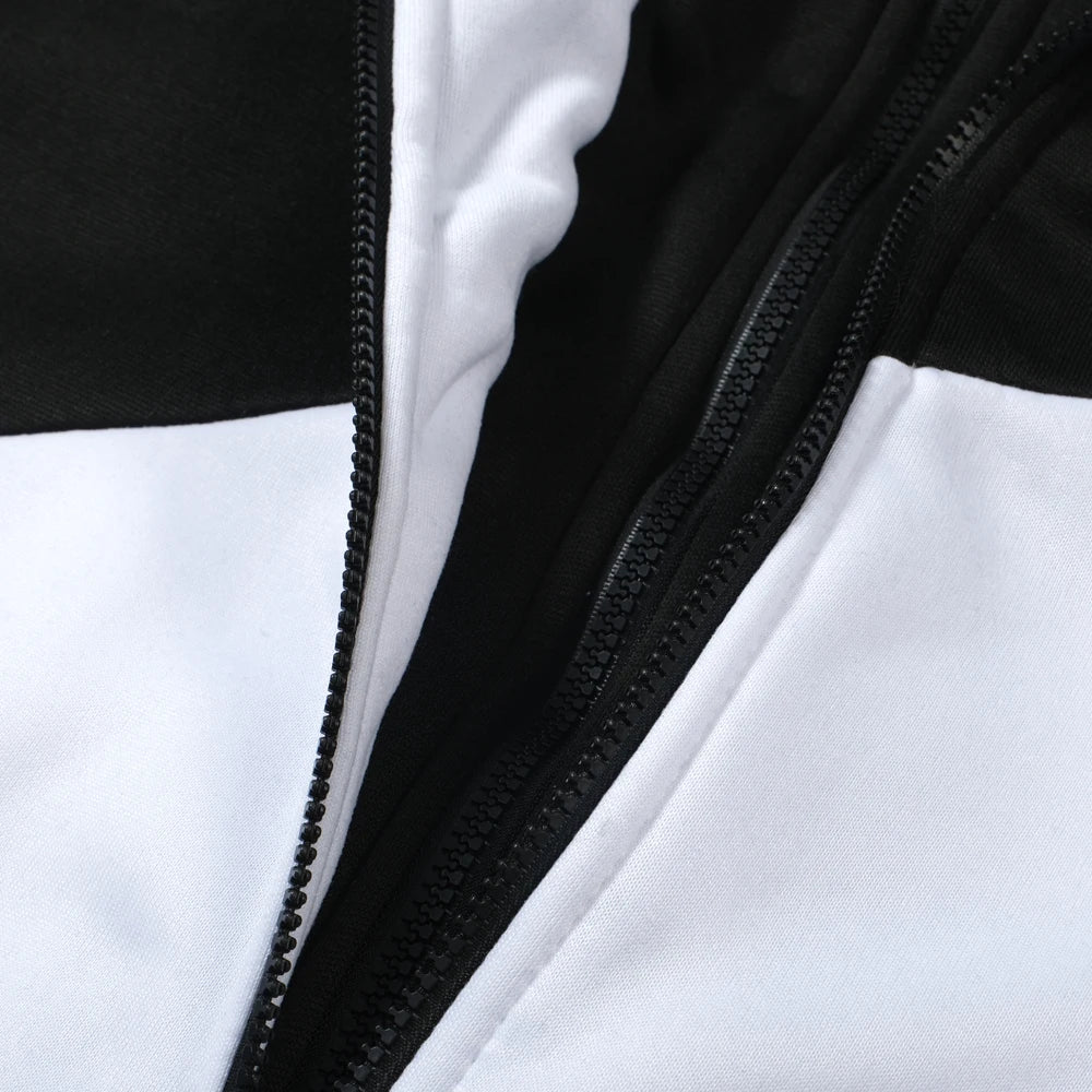 Men's Winter Warm Coat Running GYM Casual Zip Up Hooded Sweatshirt Fleece Workout Skiing Sportwear Hoodie Jacket Athletic