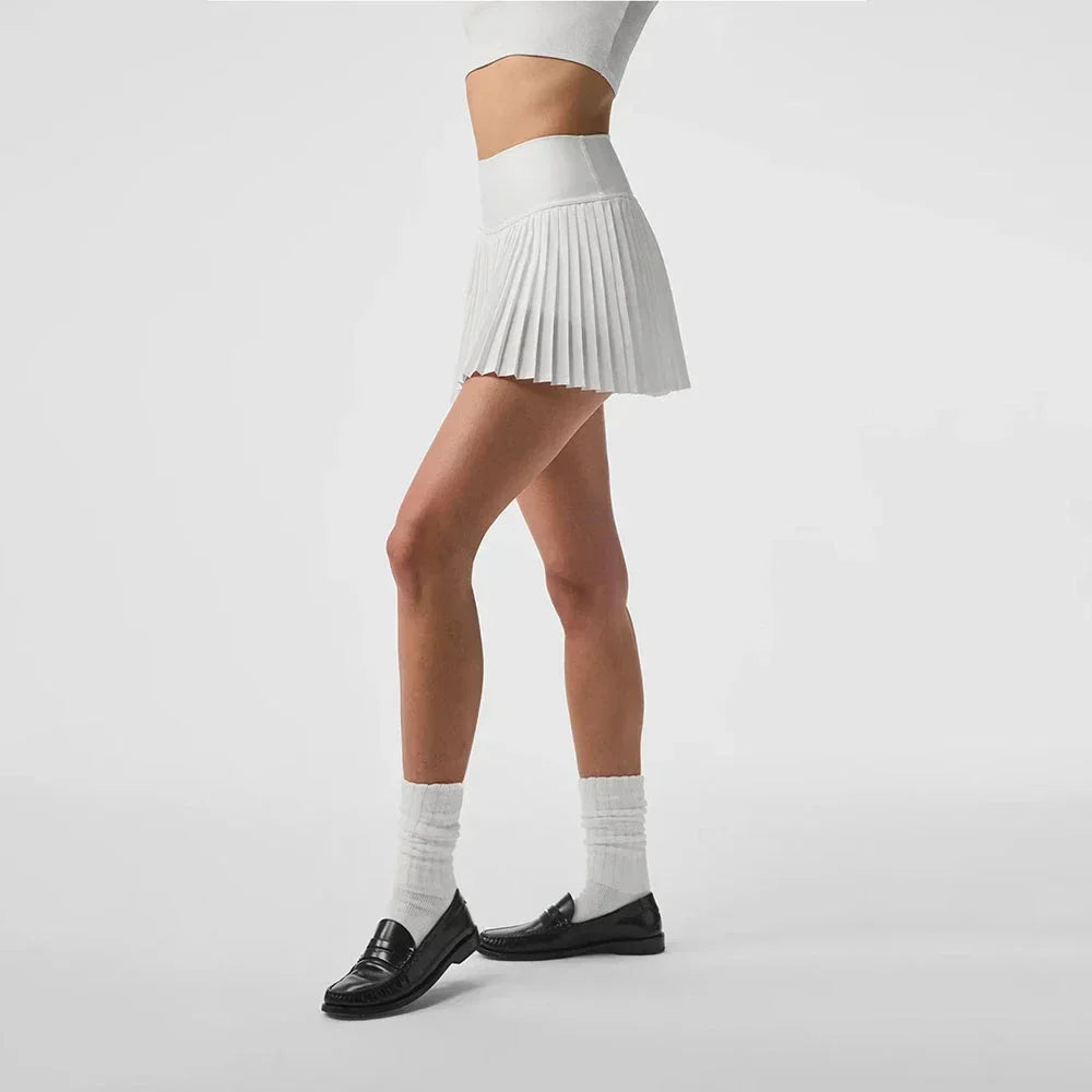 AL Tennis Skirt women Gym Tennis Dresses Breathable Quick Drying Pleated Skirt Slim Fit Elastic V-shaped Sports Tennis Skirts