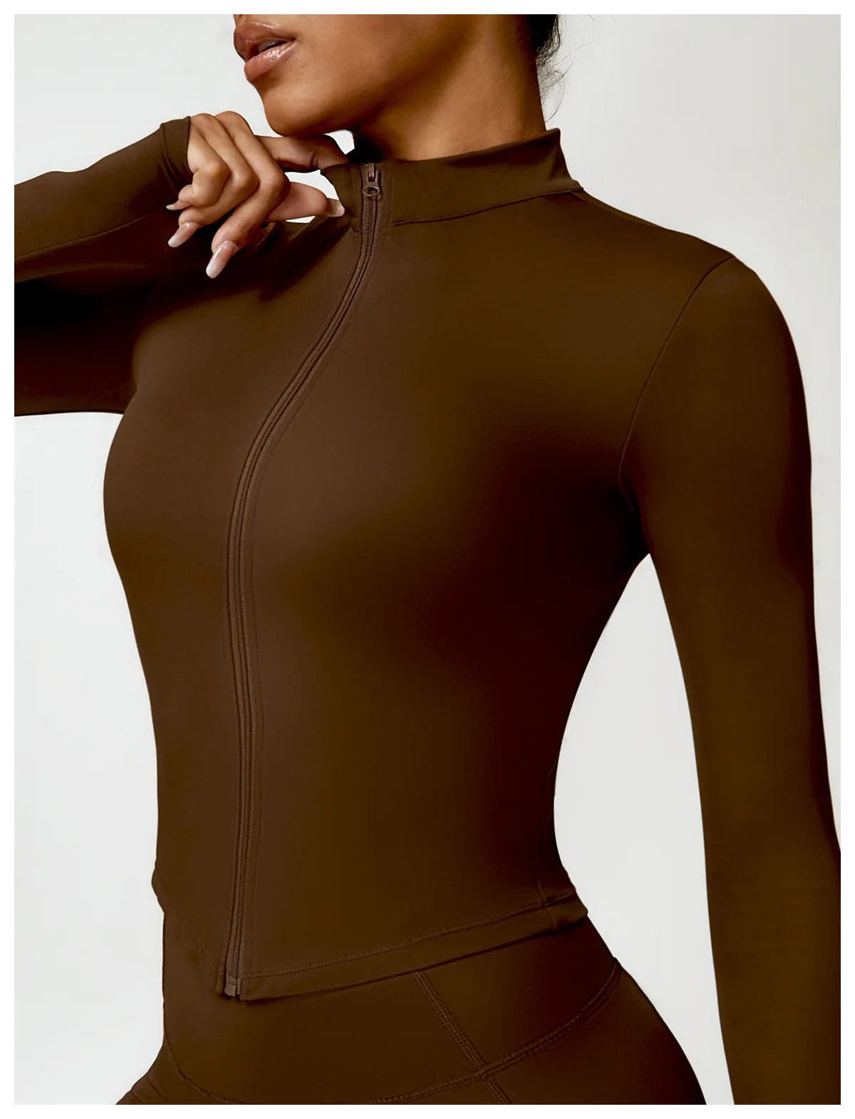 Women's Gym Exercise Shirt Yoga Long Sleeve Sportswear Top Zipper Jacket Gym Push Up Workout Tops Running Cycling Sportswear