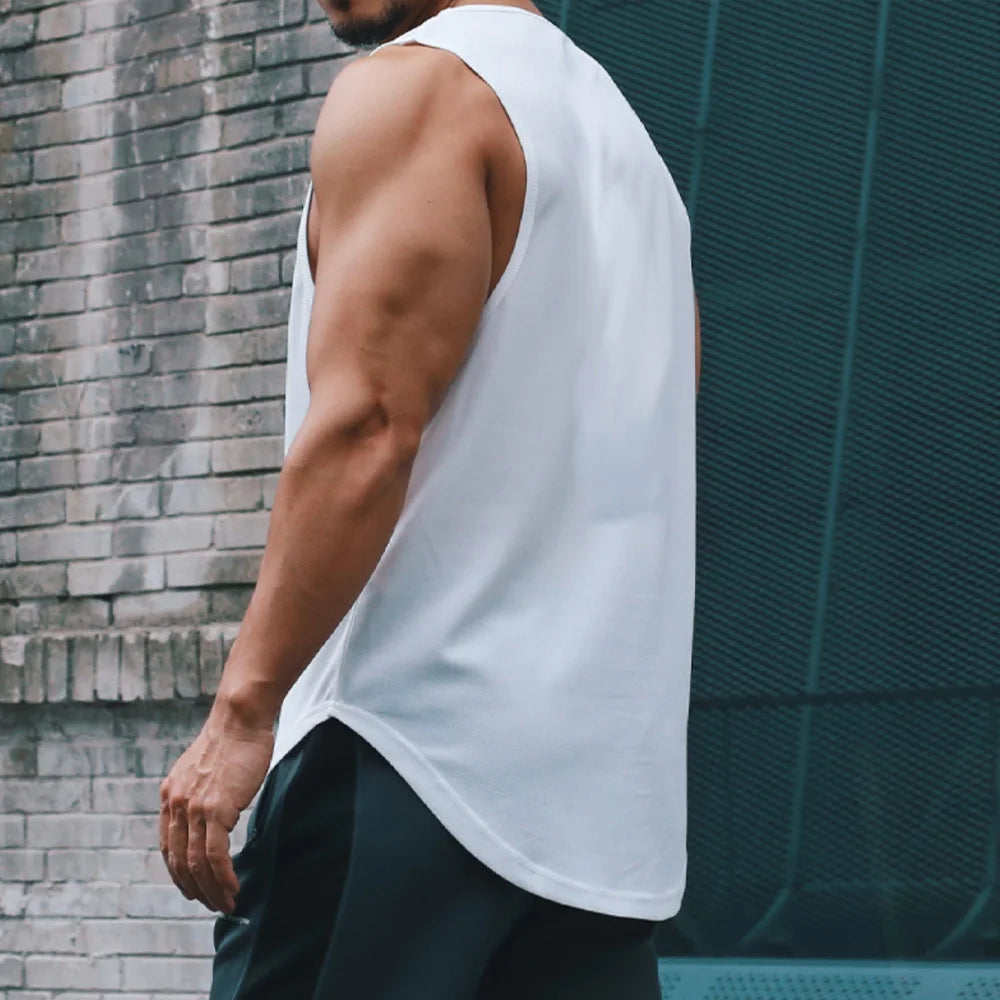 Men's Sleeveless Sports T-Shirt Quick Drying Breathable Tank Top For Running Training Marathon Fitness Vest