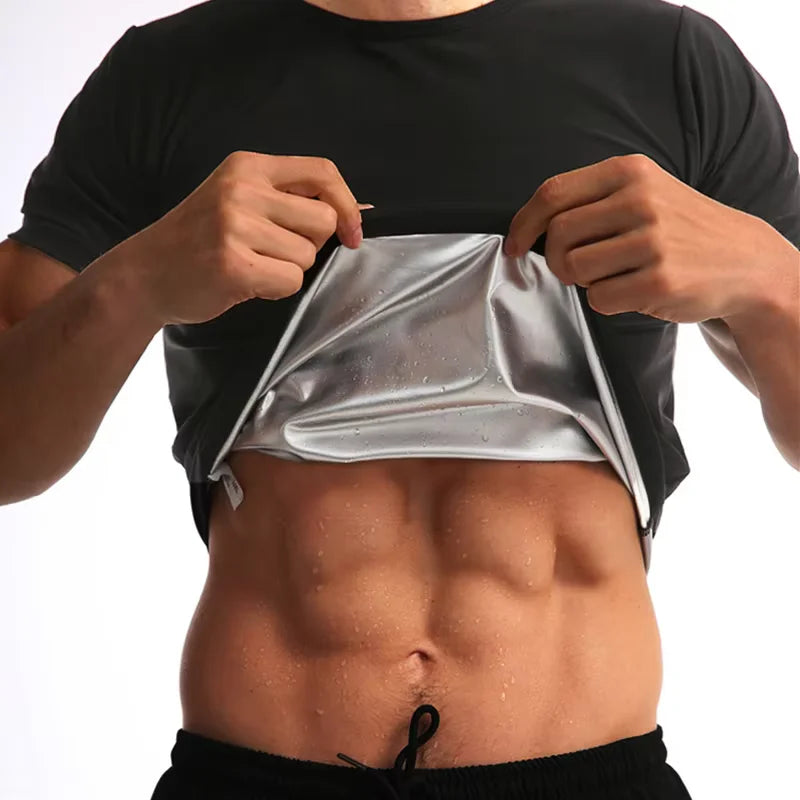 Men's Sweatshirt Gym Workout Shapewear Tummy Slimming Fitness Sauna Compression Tops Fat Burning Shapers Workout Waist Trainer