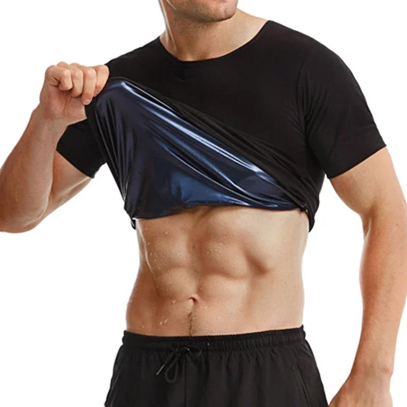 Men's Sweatshirt Gym Workout Shapewear Tummy Slimming Fitness Sauna Compression Tops Fat Burning Shapers Workout Waist Trainer