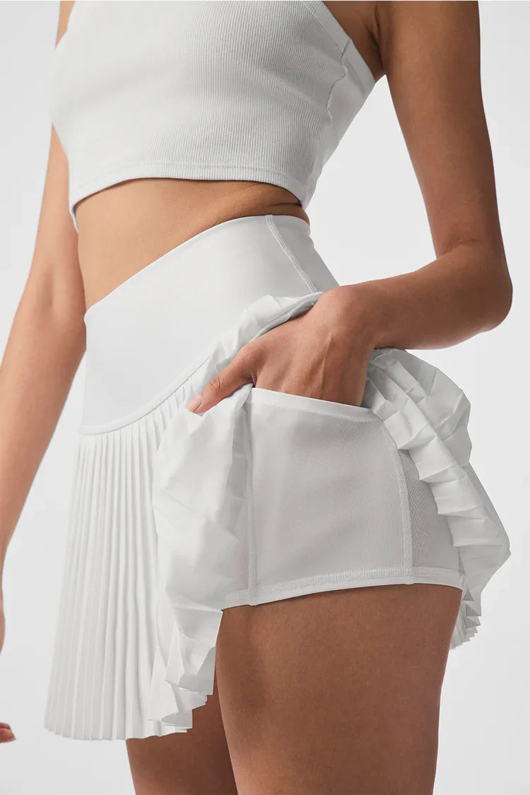 AL Tennis Skirt women Gym Tennis Dresses Breathable Quick Drying Pleated Skirt Slim Fit Elastic V-shaped Sports Tennis Skirts