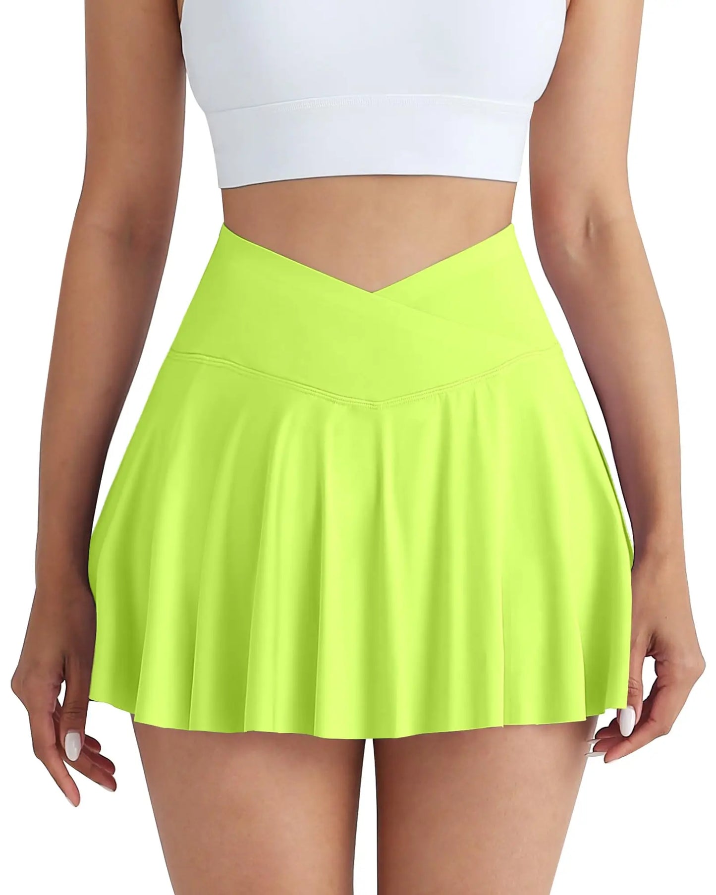 Gym Sports Skirt Woman Fitness Pockets Running Outdoors Tennis Skirt Shorts Quick drying Stretch Summer Shorts