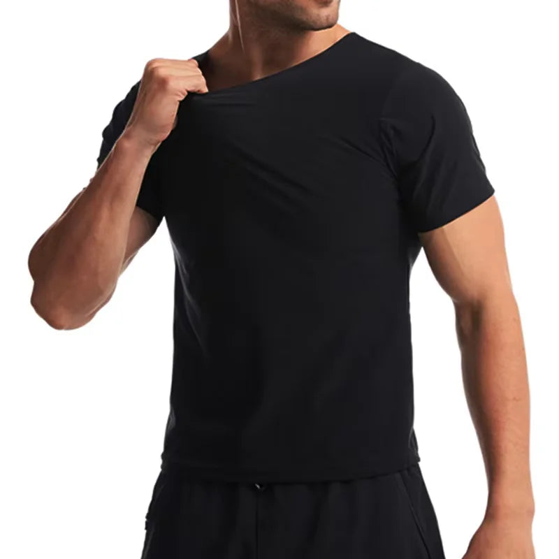 Men's Sweatshirt Gym Workout Shapewear Tummy Slimming Fitness Sauna Compression Tops Fat Burning Shapers Workout Waist Trainer