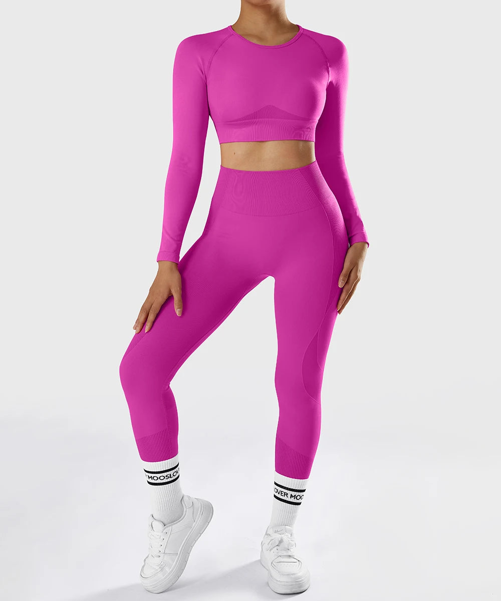 Yoga Top Women's  Long Sleeved Sports Shirts Running Training Fitness Top Windproof Running Suit Mujer Workout Gym Top Gym Shirt