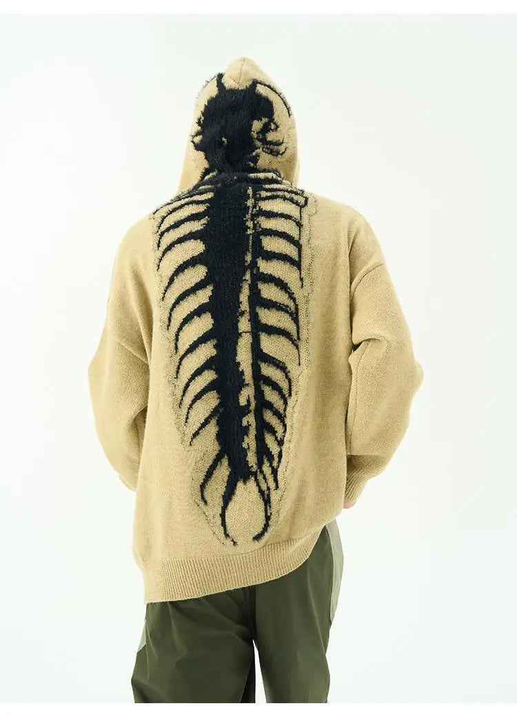 Slouchy hooded sweaters for men in winter American knitwear sweater port vibe small crowd high street lovers sweater trend top