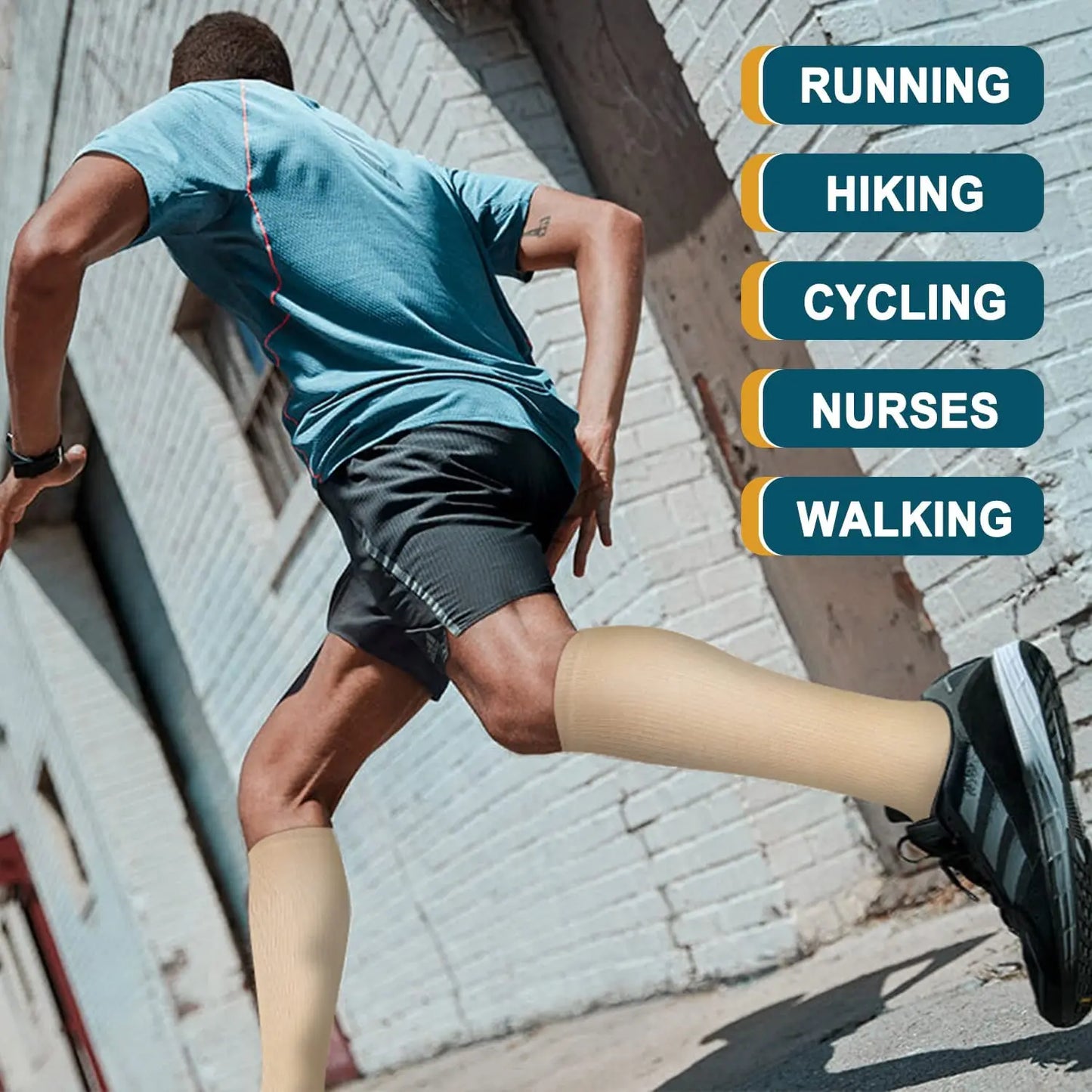 Running Compression Socks Stockings 20-30 mmhg Men Women Sports Socks for Nursing Rugby Marathon Cycling Football Varicose Veins